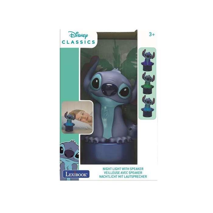 Lexibook Luz Nocturna con Altavoz Disney Stitch NS01D LED Cambio de Color