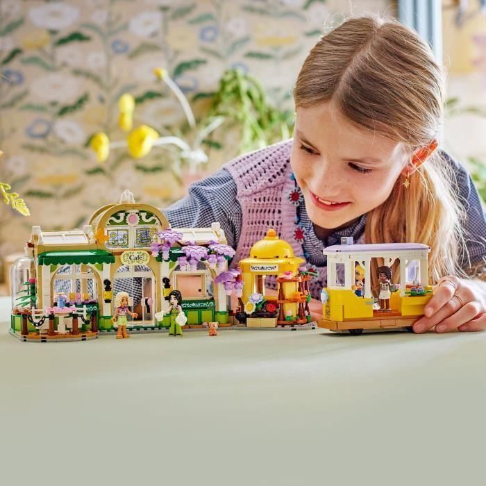 LEGO 42671 Friends Set de Construcción Cafetería y Puesto de Flores para Niñas de 9 Años 4