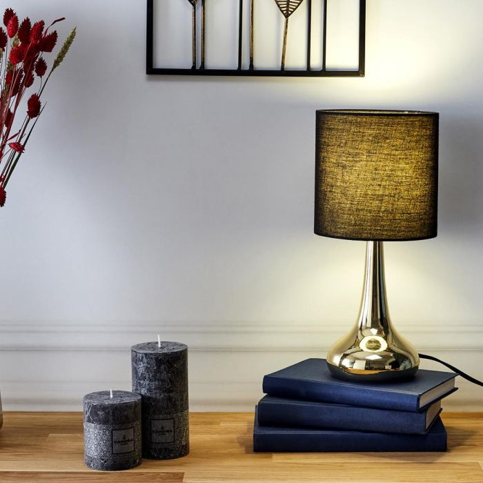 Home Deco Factory Lámpara Táctil Lounge Dorado-Negro 4