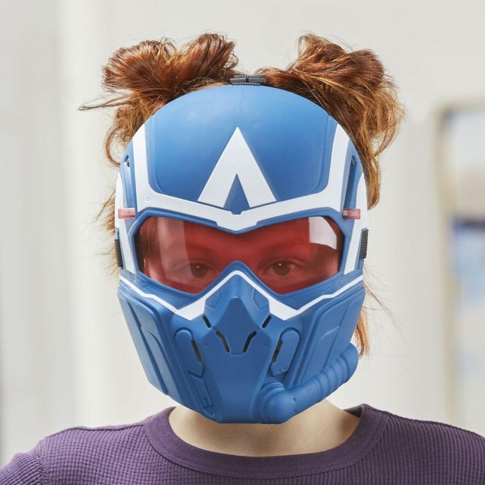 Hasbro Máscara Marvel Vengadores Capitán América de Juego de Rol con Lentes Abatibles para Niños +5 Años Película Brave New World 7