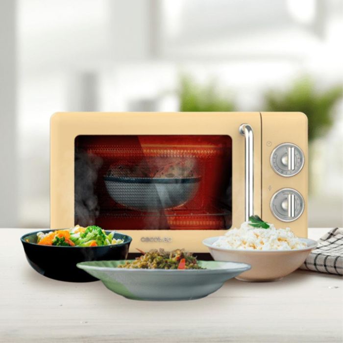 Cecotec 01708 Microondas con grill Encimera 20 L 700 W Beige Acero inoxidable Tipo de control Giratorio 2