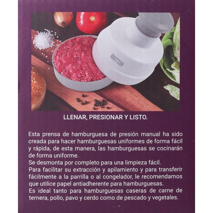 Prensa Hamburguesas Manual Quttin - Plastico (18 Unidades) 5 Prensa Hamburguesas Manual Quttin - Plastico (18 Unidades) 5