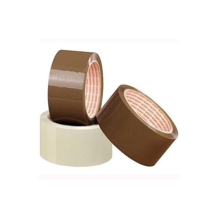 Tesa Cinta de Embalaje Nopi PP Marrón 66m x 48mm (6 Rollos) (6 Unidades)