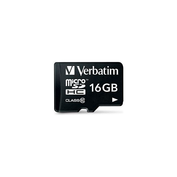 Verbatim Premium Tarjeta MicroSDHC 16GB Clase 10 80MB/s con Adaptador SD 1