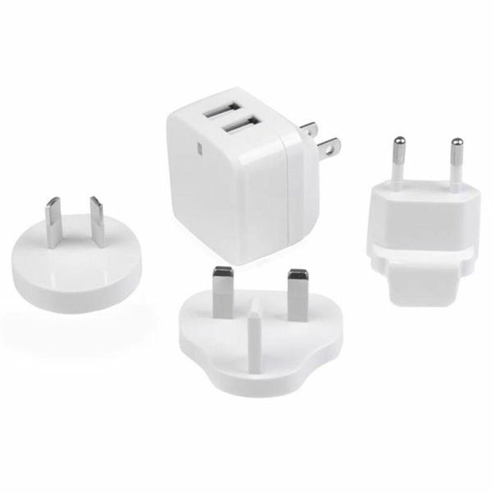 Cargador portátil Startech USB2PACWH Negro 65 W 2 Cargador portátil Startech USB2PACWH Negro 65 W 2