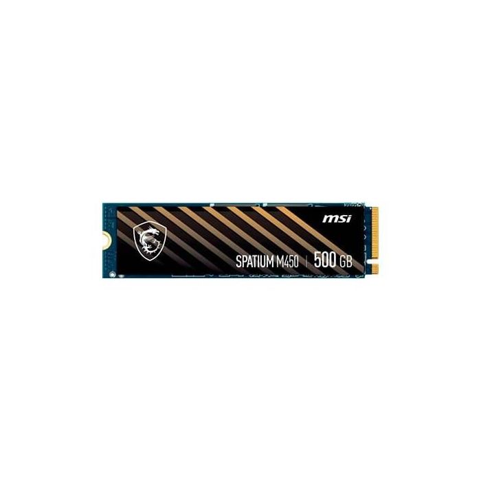 MSI Spatium M450 NVMe M.2 SSD 500GB PCIe 4.0 Gen4 Lectura 3600 MB/s Escritura 2300 MB/s para PC y Portátil