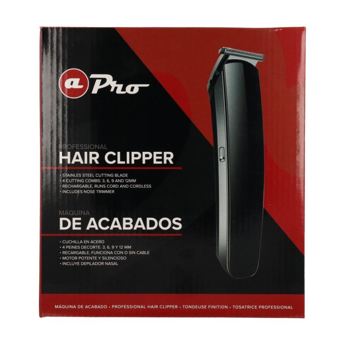 Albi Máquina de Acabados Profesional con Depilador Nasal - Cuchilla Acero Inoxidable y 4 Peines (3, 6, 9, 12mm)