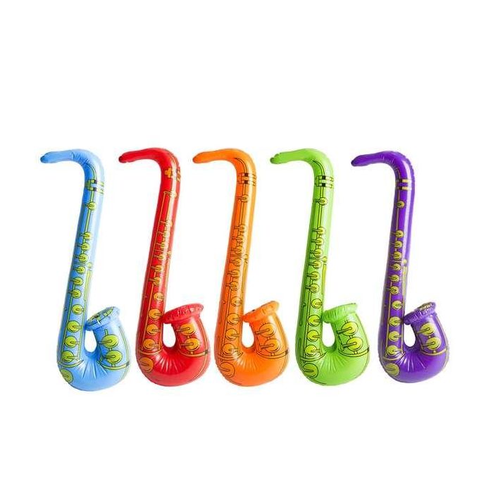 Saxofón hinchable colores surtidos 83 cm 1