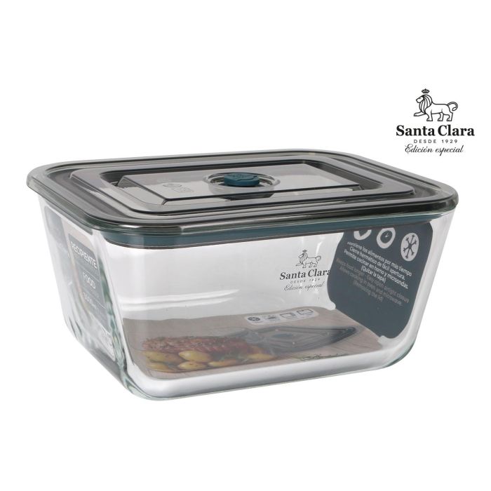 Fuente rectangular con tapa hermética y válvula 3000 ml Santa - Inde (4 Unidades) Fuente rectangular con tapa hermética y válvula 3000 ml Santa - Inde (4 Unidades)