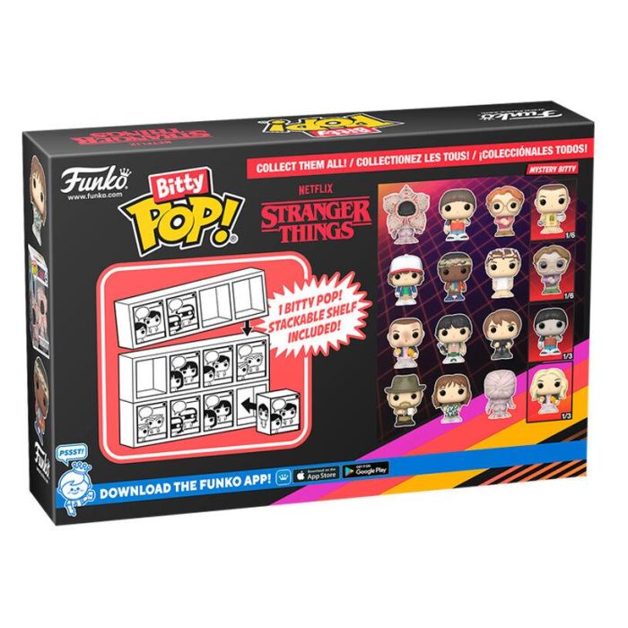 Blister 4 figuras Bitty POP Stranger Things Hopper 1