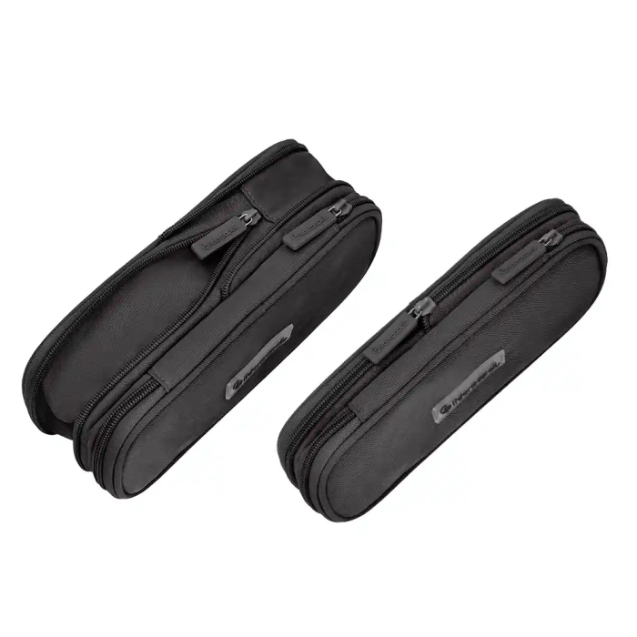 Liderpapel Estuche Portatodo Color Pop con Doble Cremallera y Compartimento Extensible Negro 230x60 mm 4