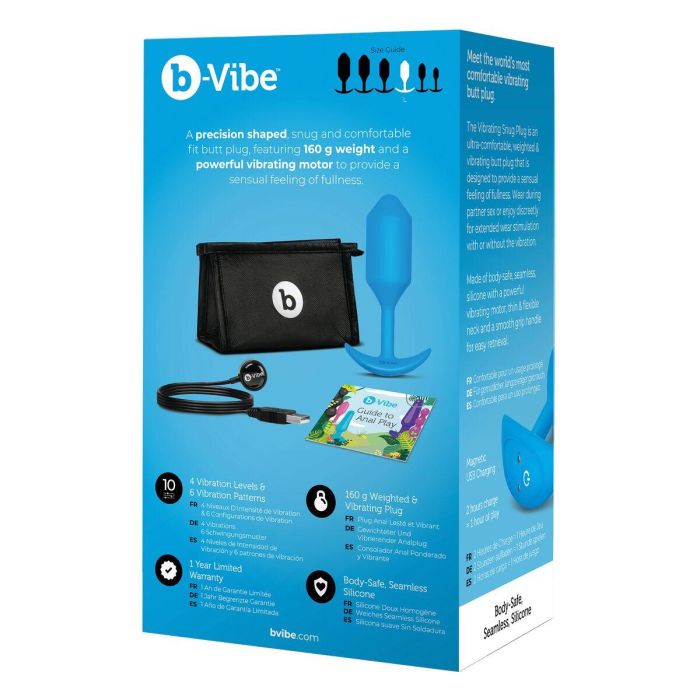 Plug Anal B-Vibe Vibrating Snug 3 Azul (3,7 x 13,8 x 1 cm) 1 Plug Anal B-Vibe Vibrating Snug 3 Azul (3,7 x 13,8 x 1 cm) 1