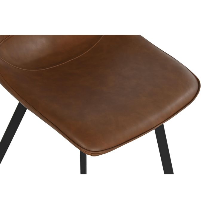 DKD Home Decor Silla Vintage Camel 52 x 85 x 48 cm (4 Unidades) 1