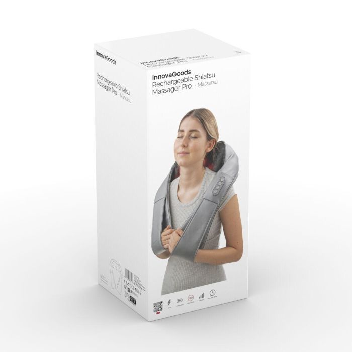 Masajeador Shiatsu Recargable Pro Massatsu InnovaGoods 5 Masajeador Shiatsu Recargable Pro Massatsu InnovaGoods 5