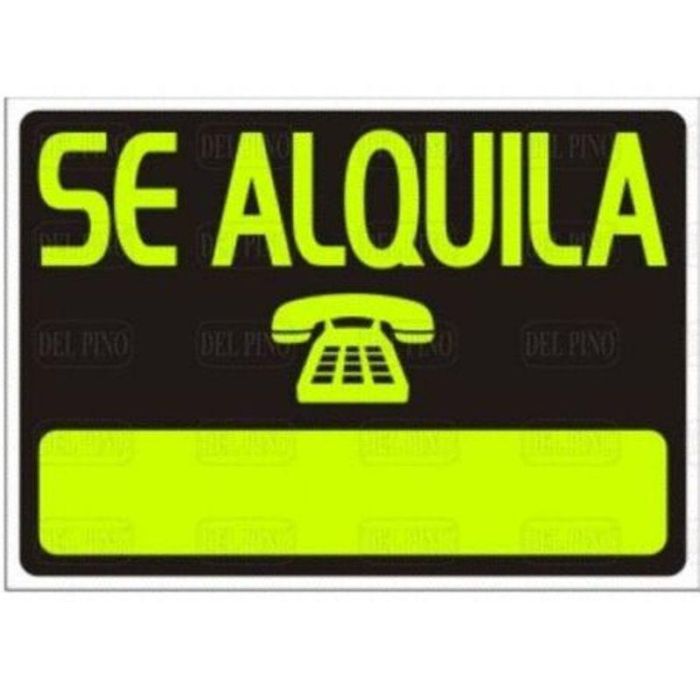 DUVER Señal de Plástico "Se Alquila" de 350x500 mm