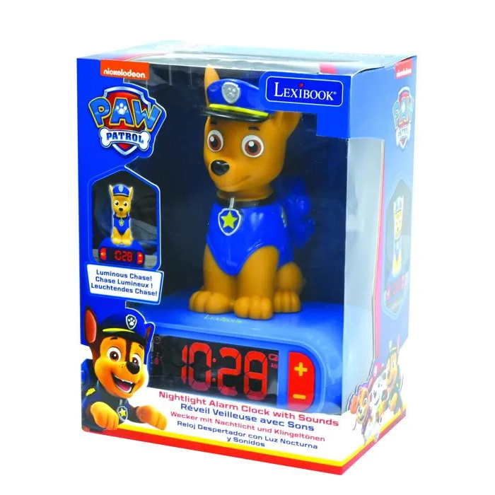 Lexibook Reloj Despertador Chase Patrulla Canina RL800PA Niños +3 Años Luz Nocturna y Sonidos 4