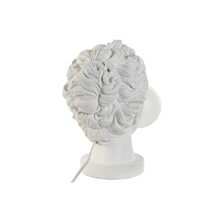 DKD Home Decor Lámpara de Sobremesa de Diseño Moderno, Color Blanco, Fabricada en Resina, Compatible Bombilla G9, Medidas 21x33x29 cm 3 DKD Home Decor Lámpara de Sobremesa de Diseño Moderno, Color Blanco, Fabricada en Resina, Compatible Bombilla G9, Medidas 21x33x29 cm 3