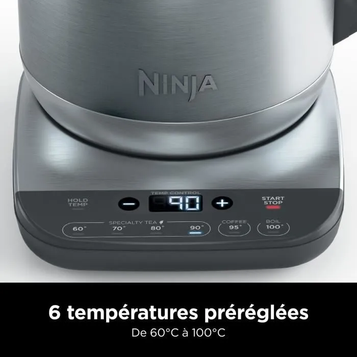 Ninja Hervidor de Agua KT201EU, 3000 W, 1.7 L, Acero Inoxidable con Temperatura Regulable 1