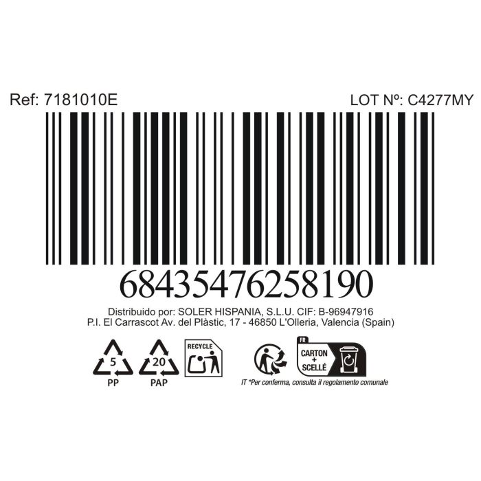 Inde Mug Albada 350 cc - Taza de cerámica 8 cm Ancho x 9,4 cm Alto x 12 cm Largo (48 Unidades) 12