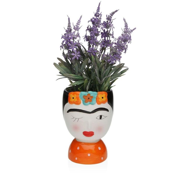 Jarrón Versa Cerámica Escandinavo/Nórdico 14,3 X 25,5 X 18,5 CM Frida Kahlo 1 Jarrón Versa Cerámica Escandinavo/Nórdico 14,3 X 25,5 X 18,5 CM Frida Kahlo 1