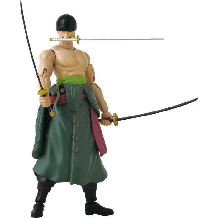 Bandai Figura Anime Heroes One Piece Zoro Style 3 espadas 17 cm con 16 puntos de articulación 3