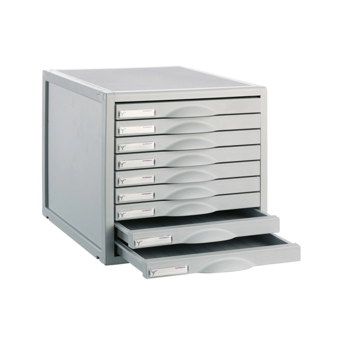 Archivo 2000 Fichero sobremesa 8409c 9 cajones 356x316x303 mm gris 1