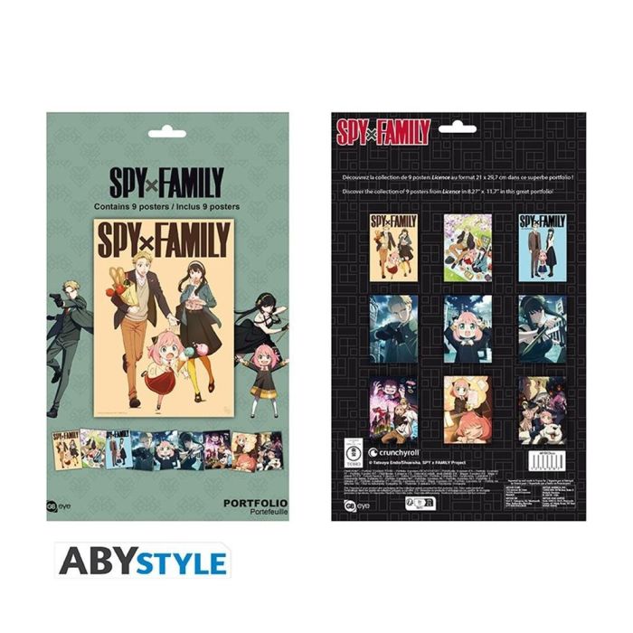Abystyle Portfolio 9 Posters Spy X Family - Incluye imágenes de los personajes, 21 x 29.7cm