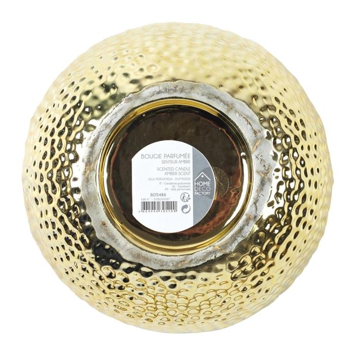 Home Deco Factory Vela Perfumada Bougie 5 Mechas Ámbar Oro Recipiente Martillado 21cm 3 Home Deco Factory Vela Perfumada Bougie 5 Mechas Ámbar Oro Recipiente Martillado 21cm 3