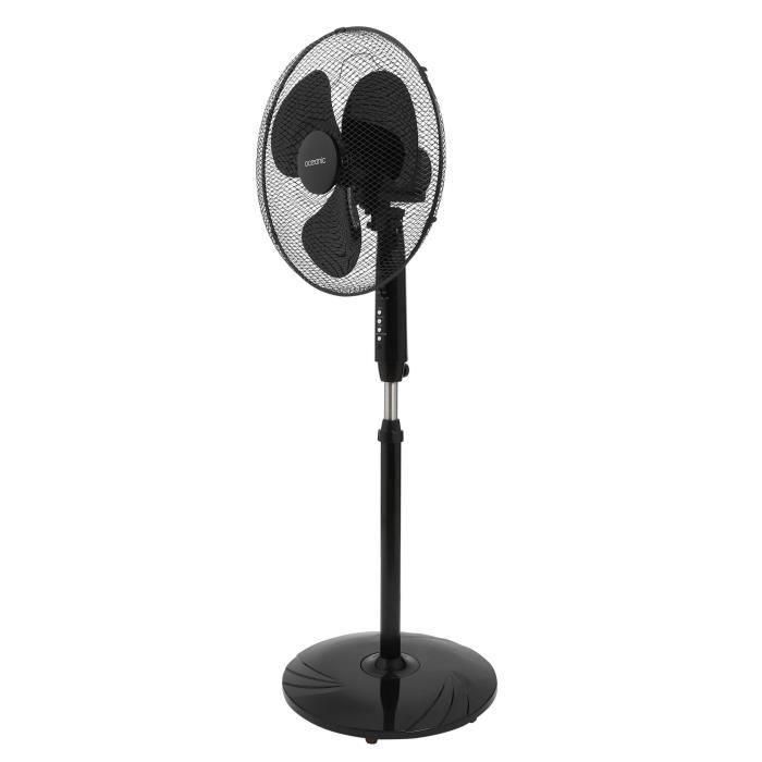 OCEANIC Ventilador de pie - 45 W - Ø 44 cm - 3 velocidades - Oscilante - Inclinable - Negro 1 OCEANIC Ventilador de pie - 45 W - Ø 44 cm - 3 velocidades - Oscilante - Inclinable - Negro 1