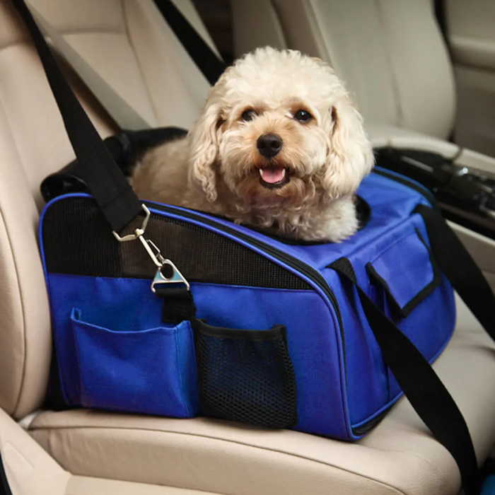 Freedog Transportin Car Bag Azul 44 X 29 X 34 cm