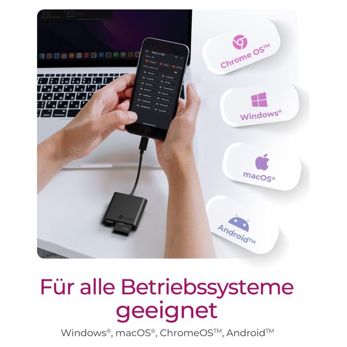 ICY BOX IB-CR301-C3 Lector de Tarjetas Externo USB 3.2 Gen 1 Type-C para CF, SD, MicroSD | Aluminio | Plug & Play 9