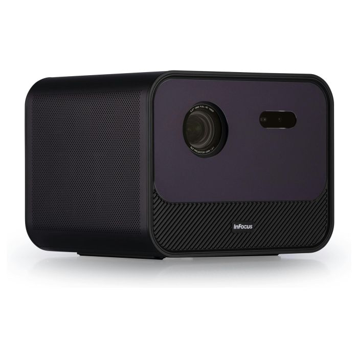 InFocus Crusader Grand Master IN3028SL - Proyector LED Smart Full HD 1080p, 1200 Lúmenes, Wi-Fi, Android TV, 3D, HDR10, Netflix, Disney+, Pantalla 22-130", 40W Altavoz 12