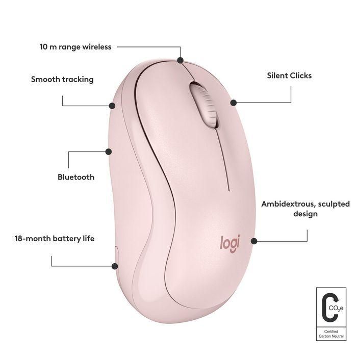 Logitech M240 Ratón Bluetooth Silencioso, 90% Menos Ruido de Clic, 18 Meses Autonomía de Batería, Diseño Ambidextro y Compacto para Viaje 8