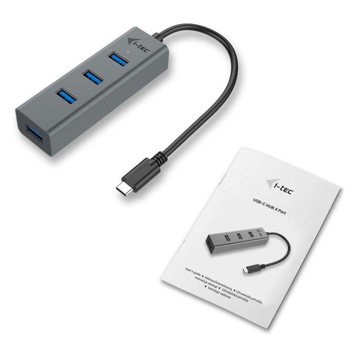 Hub USB i-Tec C31HUBMETAL403 USB x 4 Gris 5