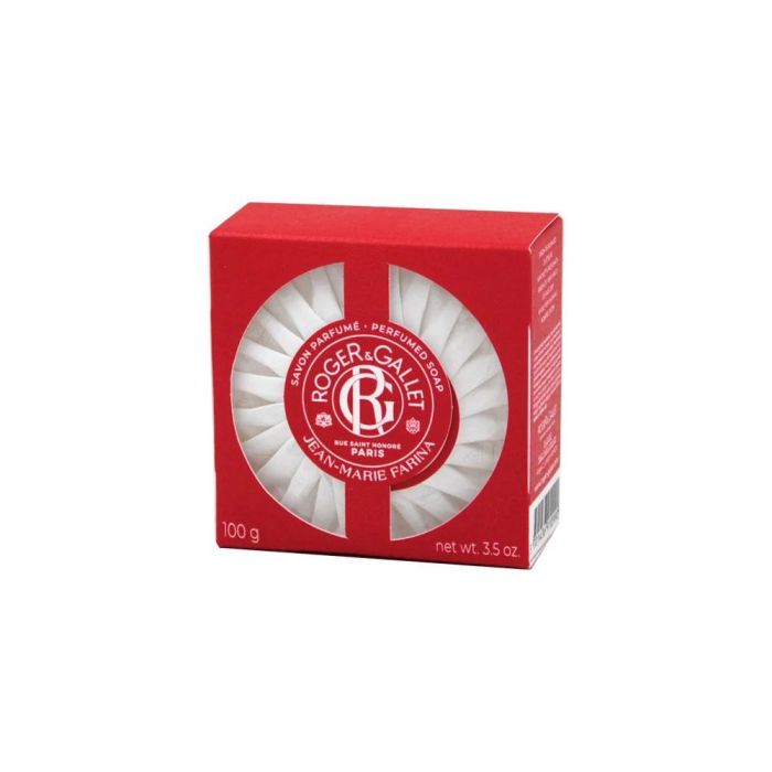 Roger & Gallet Jean Marie Farina Jabón Perfumado Pastilla 100g - Limpieza Suave y Cremosa, Fragancia Duradera sin Resecar