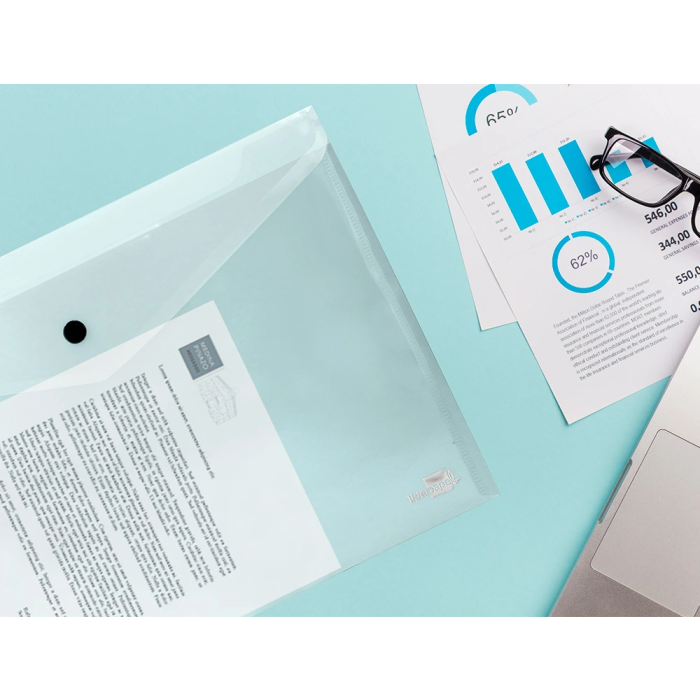 Liderpapel Carpeta Dossier 44244 Polipropileno A3 Transparente Translucido Capacidad 50 Hojas 180 micras 6
