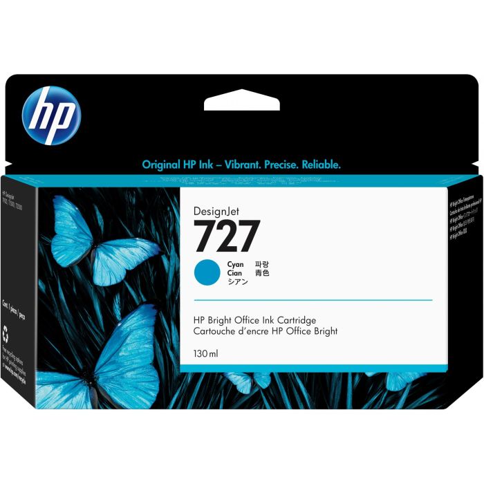 Hp n 727 Ink-jet Cian Original para Hp DesignJet T920/T1500, Alta Capacidad (1000 páginas)