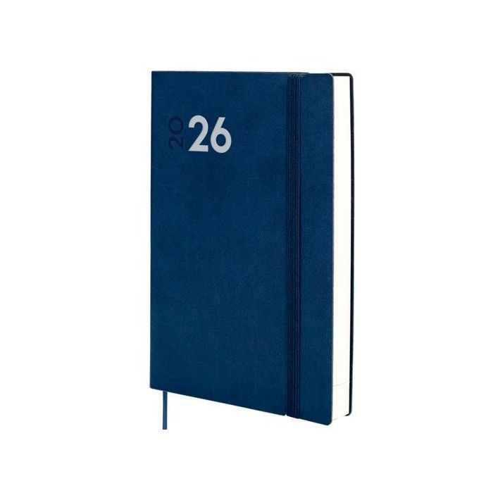 Finocam 621161026 Agenda 2026 Dynamic Mara Y10 140x204mm Día Página Azul con Goma Elástica y Esquinas Microperforadas