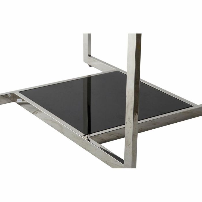 Mesa de Centro DKD Home Decor Negro Plateado Cristal Acero Plástico 100 x 100 x 45 cm 1