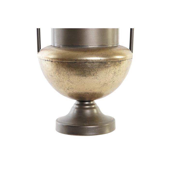 DKD Home Decor Jarrón Vintage de Metal Negro Cobrizo 20x20x33 cm 1