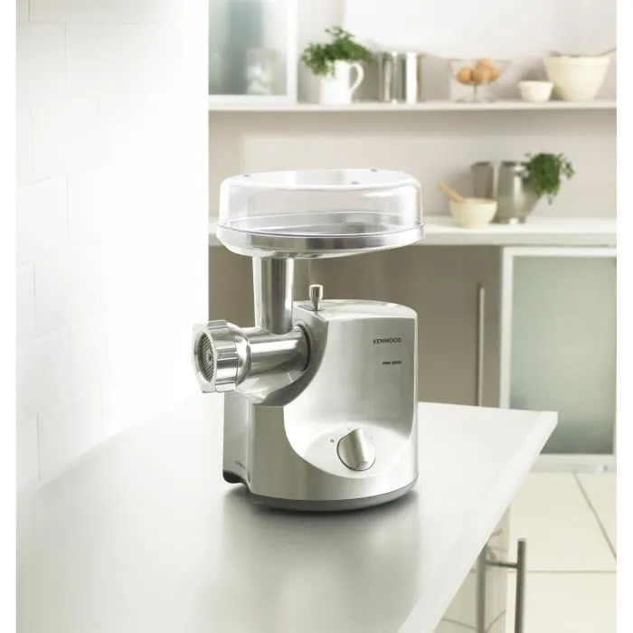 Kenwood Picadora de Carne MG700 Blanco - 3kg/min, 3 Rejillas (Grande, Mediana, Fina), 2 Adaptadores Salchicha, 1 Adaptador Kebbe, Bandeja Metal 1 Kenwood Picadora de Carne MG700 Blanco - 3kg/min, 3 Rejillas (Grande, Mediana, Fina), 2 Adaptadores Salchicha, 1 Adaptador Kebbe, Bandeja Metal 1