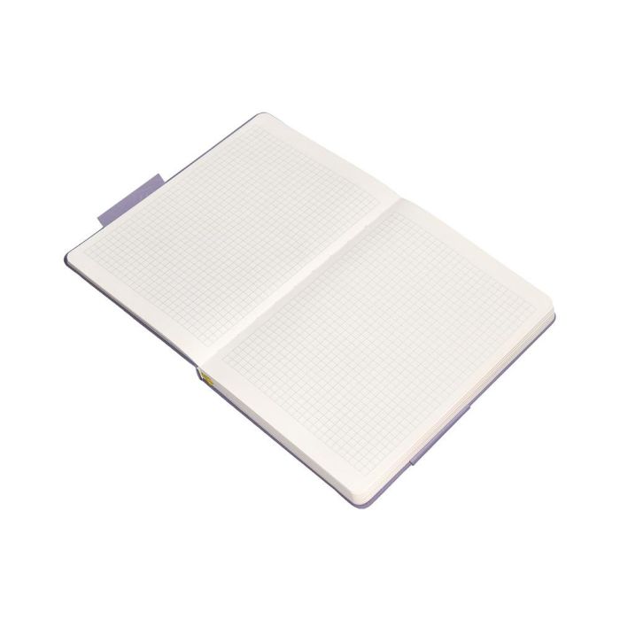 Cuaderno Con Gomilla Antartik Notes Tapa Dura A4 Hojas Cuadricula Morado Y Amarillo 100 Hojas 80 gr Fsc 8