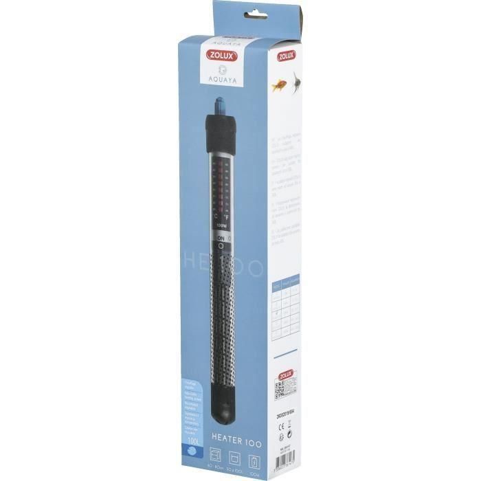 Zolux ZOL3336023361475 Calentador para acuario con temperatura regulable hasta 34°C, 100W 1 Zolux ZOL3336023361475 Calentador para acuario con temperatura regulable hasta 34°C, 100W 1