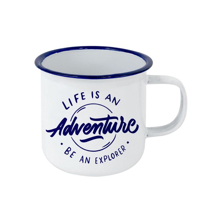 Mug esmaltada blanca con frases 500 ml - Privilege (24 Unidades) 7 Mug esmaltada blanca con frases 500 ml - Privilege (24 Unidades) 7