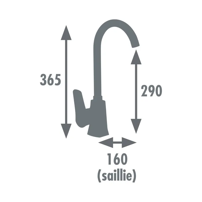 ROUSSEAU Orys Grifo de cocina mezclador Cromo 1