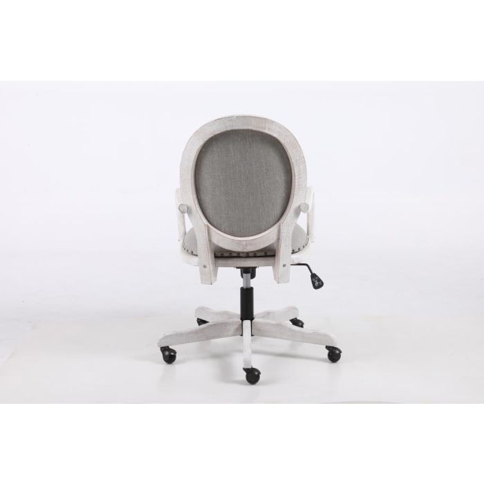 Silla Home Office DKD Home Decor Gris Claro Blanco 50 x 88 x 52 cm 5