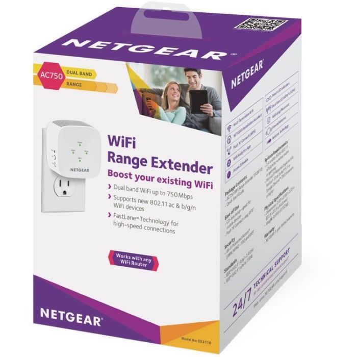 NETGEAR EX3110-100PES Repetidor Wi-Fi AC750 de Doble Banda Extensor de Rango para Redes Inalámbricas 750 Mbit/s 2