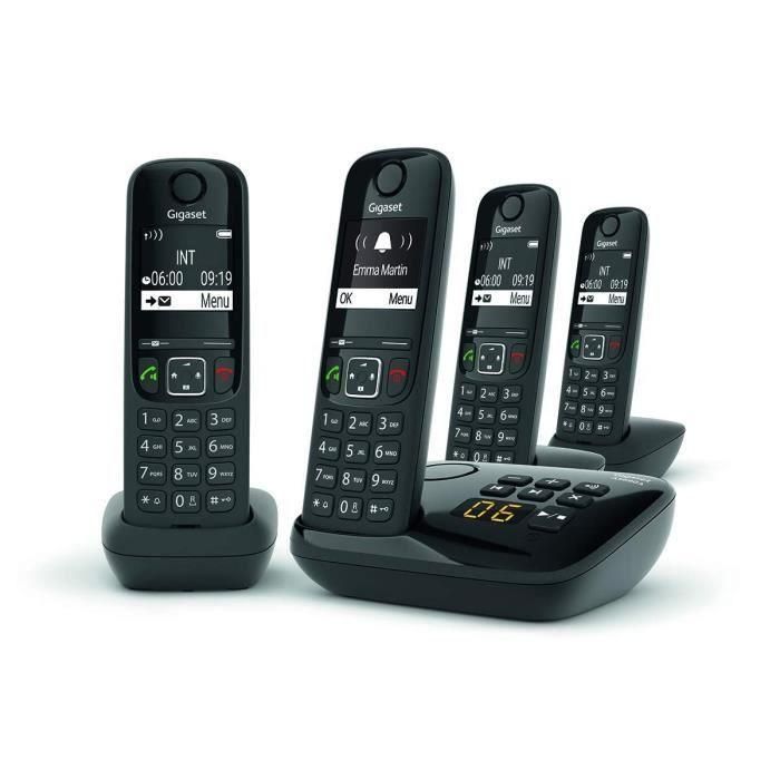 Teléfono Inalámbrico Gigaset AS690A Quattro Negro 1 Teléfono Inalámbrico Gigaset AS690A Quattro Negro 1