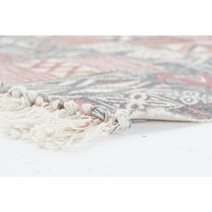 DKD Home Decor Alfombra Árabe Patchwork Algodón Poliéster Multicolor Beige 135x60x1 cm (4 Unidades) 3