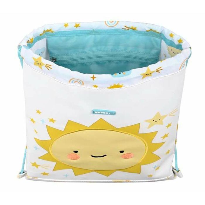 Bolsa Mochila con Cuerdas Safta Solete Amarillo Blanco 26 x 34 x 1 cm 1 Bolsa Mochila con Cuerdas Safta Solete Amarillo Blanco 26 x 34 x 1 cm 1